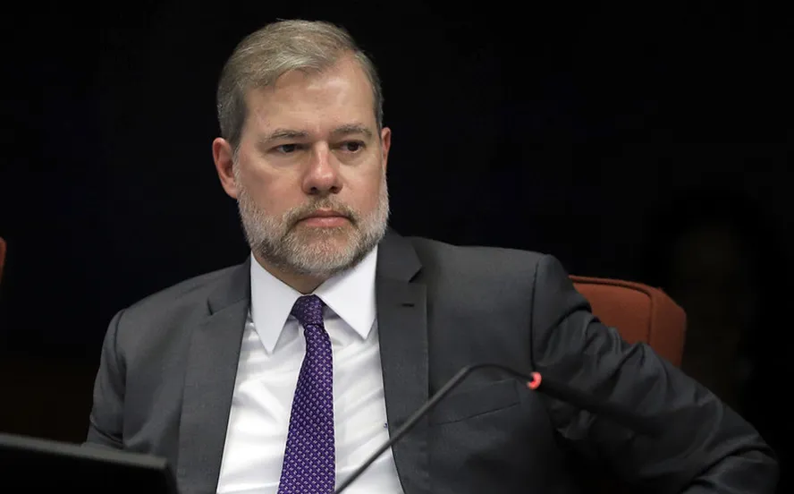 O ministro Dias Toffoli, durante sessão do STF 