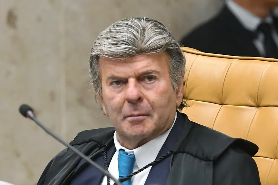 O ministro Luiz Fux, durante sessão do STF 