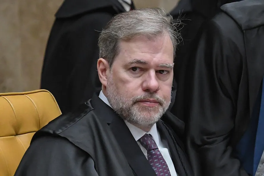 O ministro Dias Toffoli, durante sessão do STF 