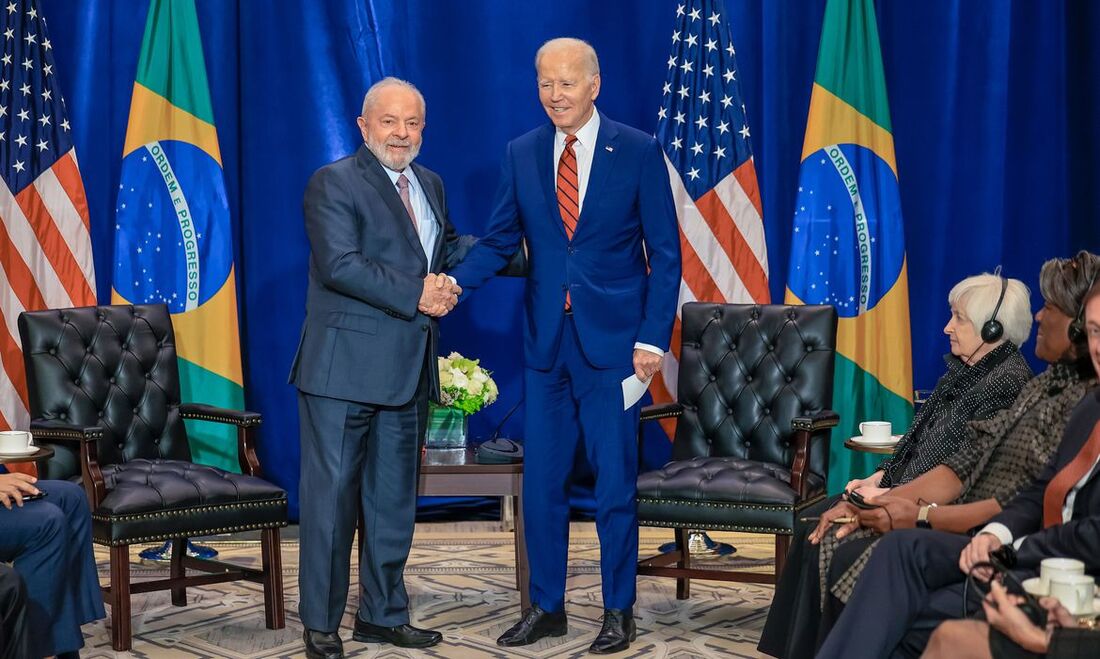 Lula e o presidente americano, Joe Biden