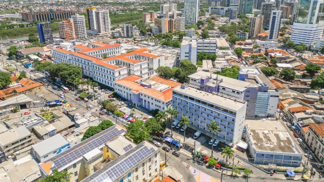 Vista aérea do Instituto de Medicina Integral Professor Fernando Figueira (Imip), no Recife