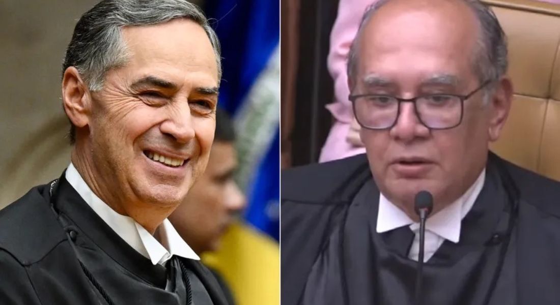 Ministros Luiz Roberto Barroso e Gilmar Mendes