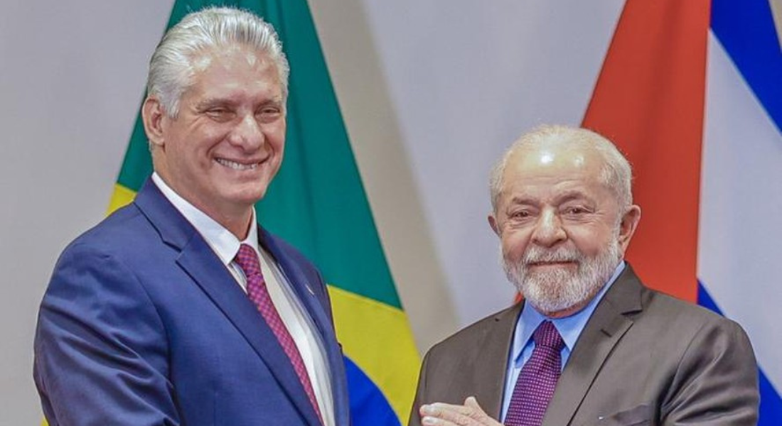 Lula e o presidente de Cuba Miguel Díaz-Canel 