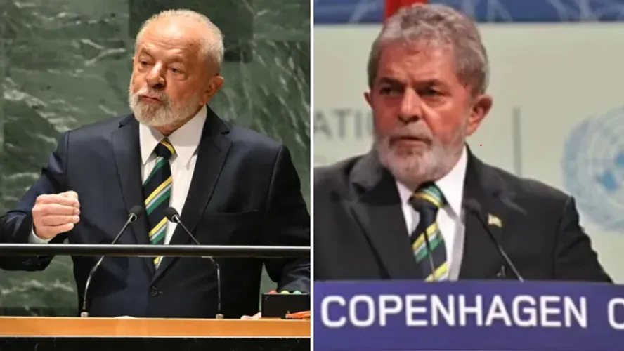 Lula com a 'gravata da sorte' na Assembleia Geral da ONU e na COP-15, em 2009 