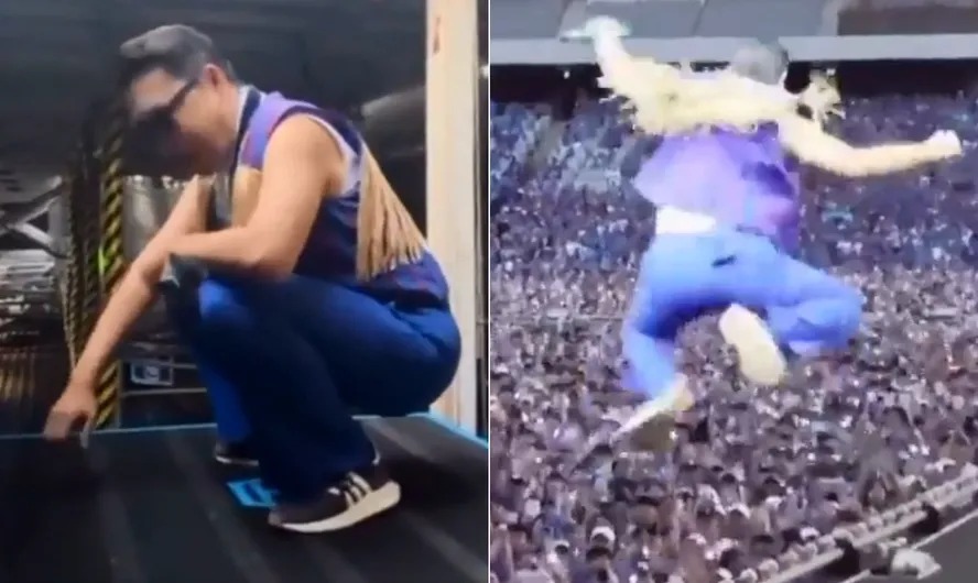 Psy, do hit 'Gangnam style', entra em palco com efeito especial