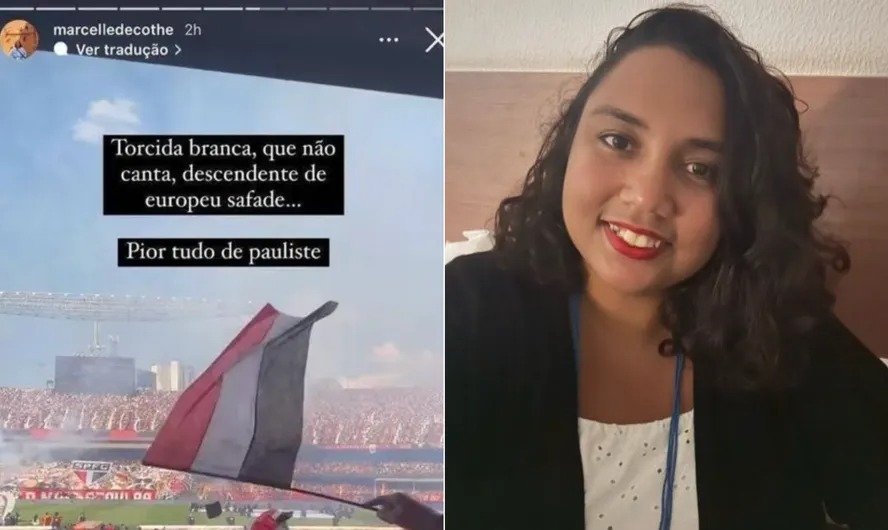 Marcelle Decothé, assessora de Anielle Franco, fez postagem sobre o São Paulo no Instagram