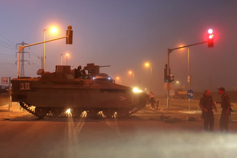  Tanques israelenses na Faixa de Gaza