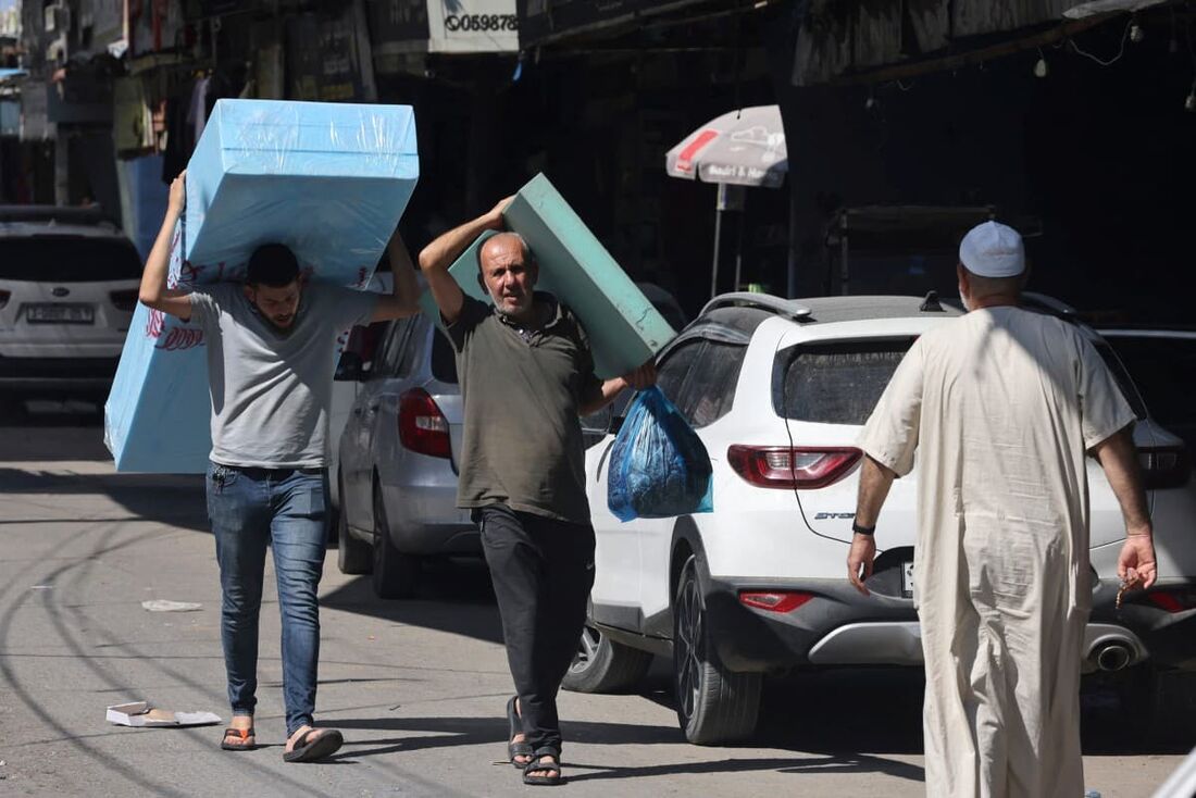 Campo de refugiados de Rafah, ao sul da Faixa de Gaza