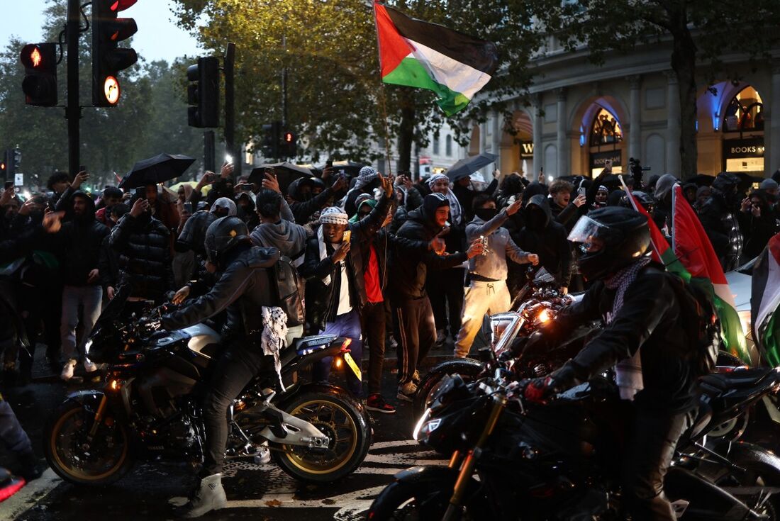 Manifestação pró-Palestina em Londres