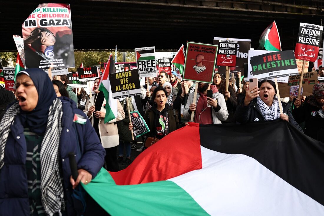 Marcha pela Palestina em Londres