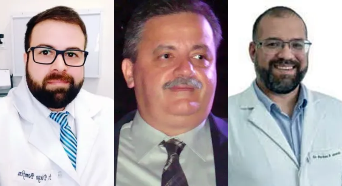 Médicos Diego Ralf Bonfim, Marcos de Andrade Corsato e Perseu Ribeiro Almeida