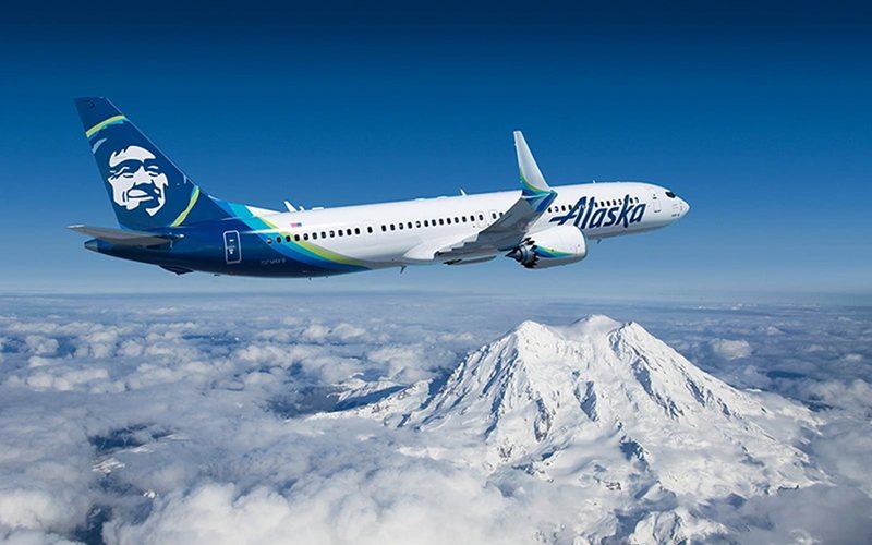 Avião da companhia Alaska Airlines