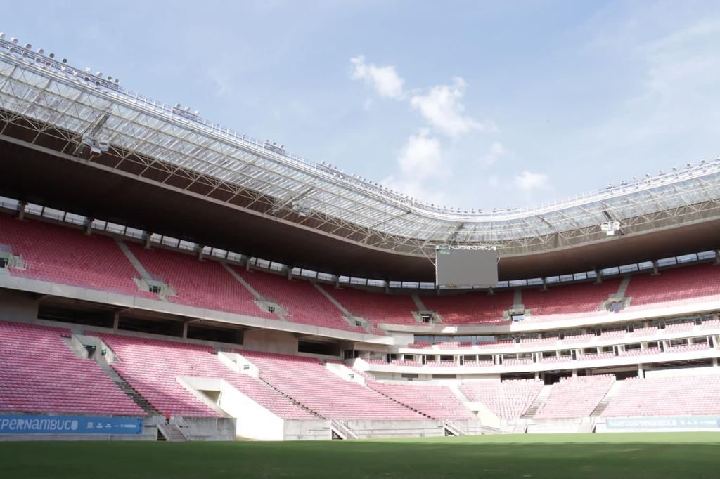 Vista da Arena de Pernambuco, localizada em São Lourenço da Mata, na Região Metropolitana do Recife (RMR)