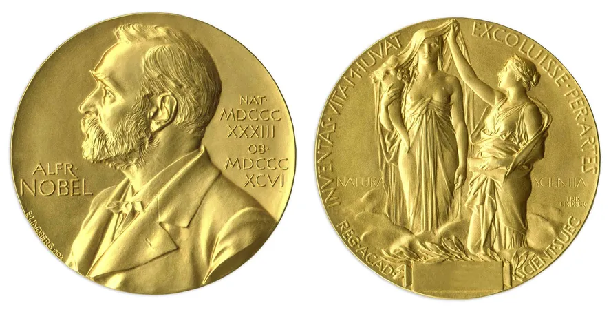 O medalhão concedido aos vencedores do Prêmio Nobel de Fìsica 