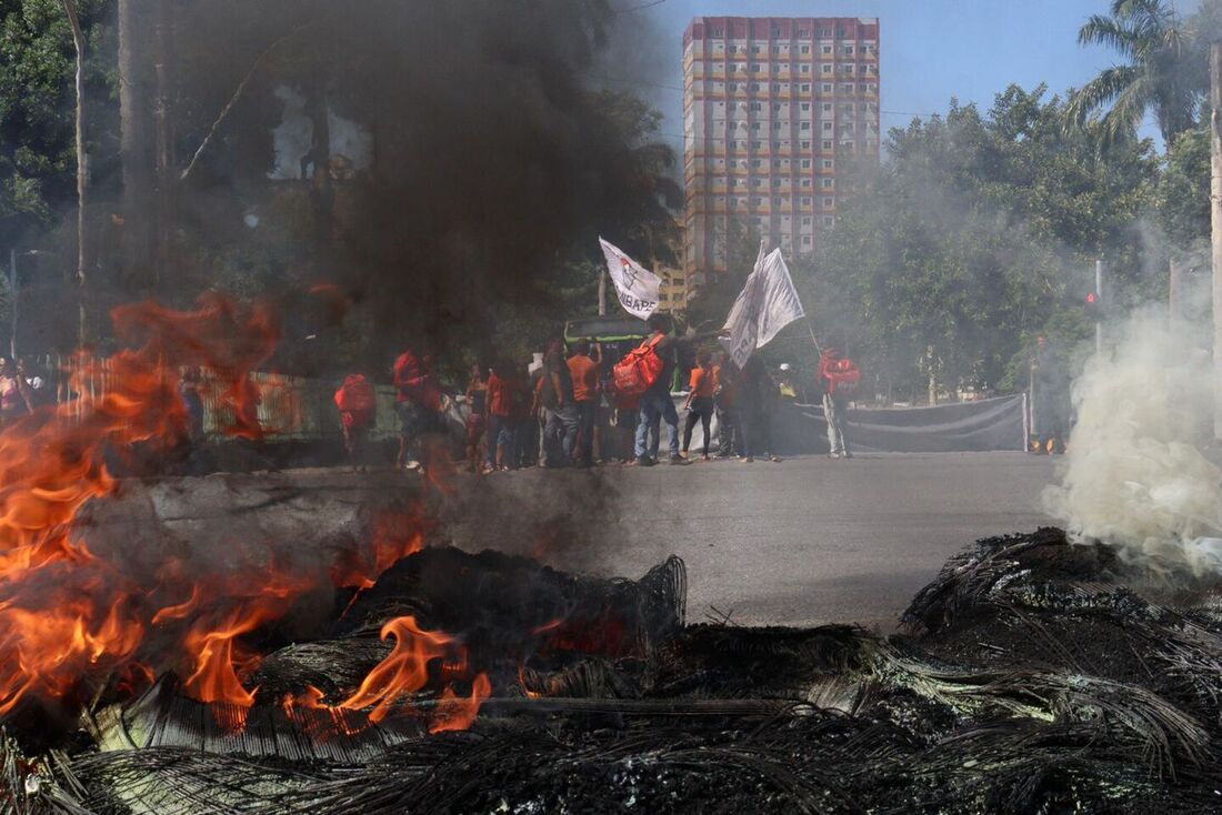 Protesto de entregadores no Recife