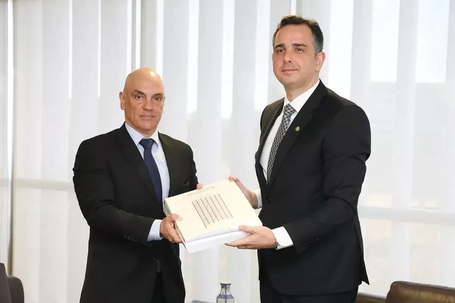 Alexandre de Moraes e Rodrigo Pacheco