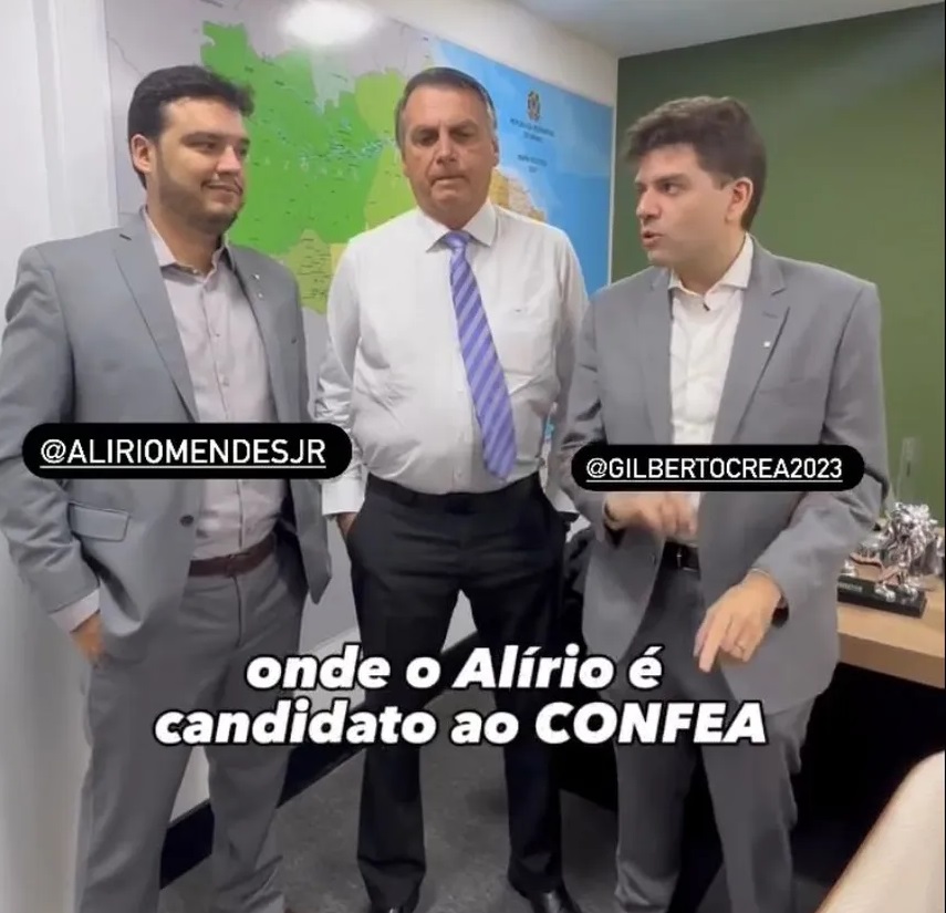 Jair Bolsonaro faz campanha para CREA e CONFEA 