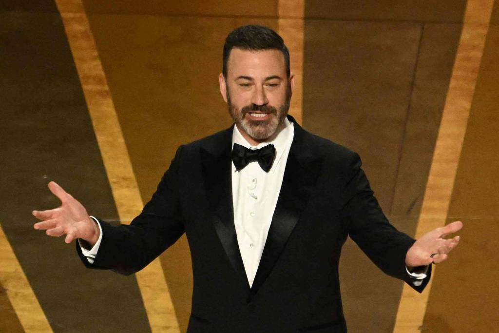 Jimmy Kimmel durante a cerimônia do Oscar de 2023