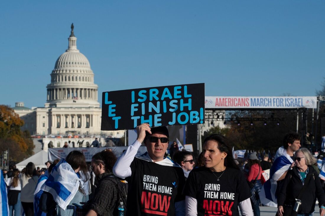 Vários congressistas participaram do protesto na esplanada do National Mall