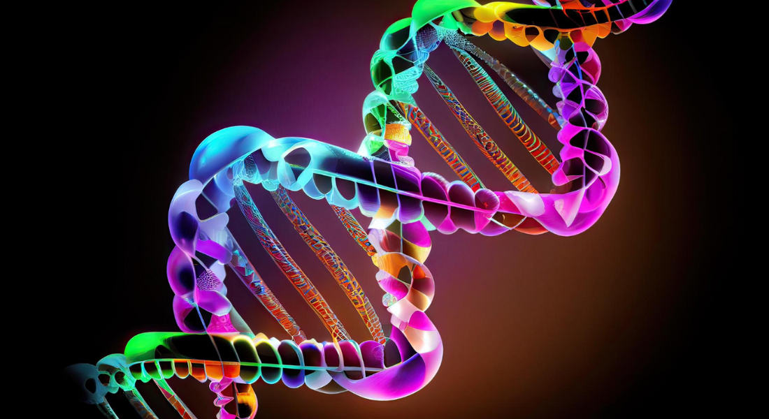 Ilustração de mutação genética em molécula de DNA