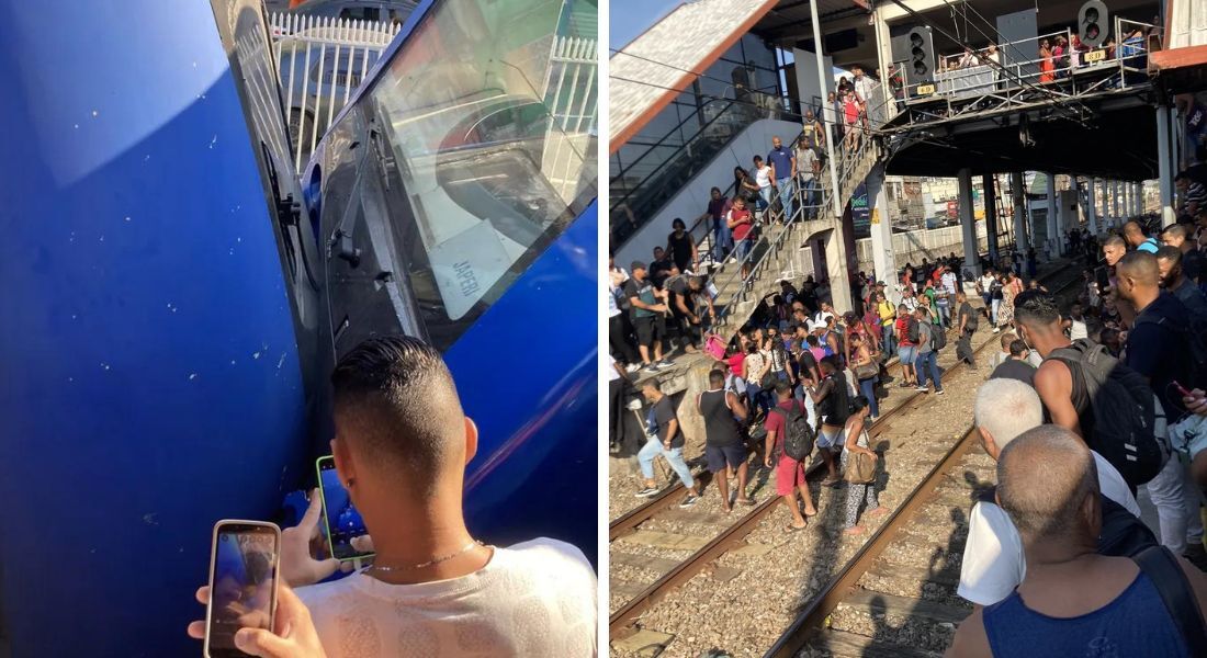 Trens da Supervia colidem na estação de Madureira, na Zona Norte do Rio