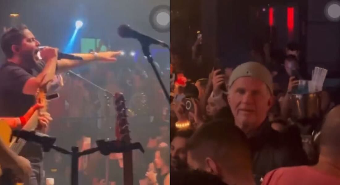 Chad Smith compareceu ao show de Jorge e Mateus em casa noturna