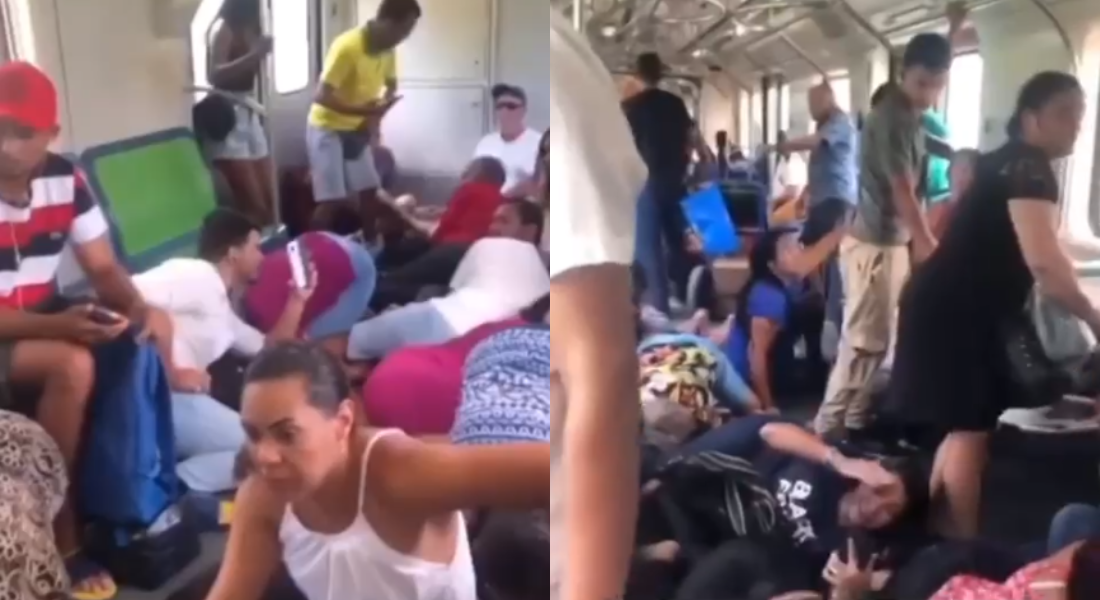 Tiros assustaram passageiros de um trem que passava perto do local