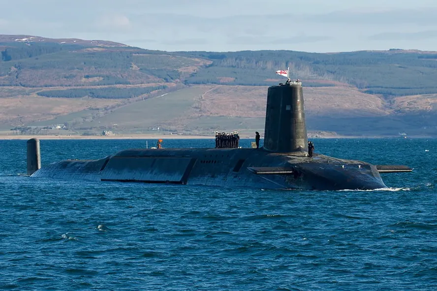 Submarino de classe "vanguard" da marinha britânica