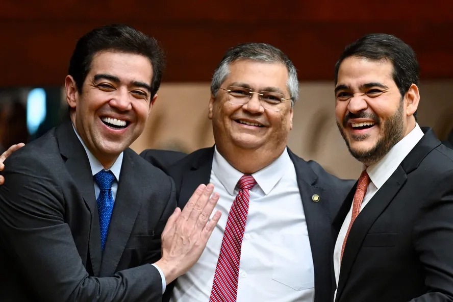 Postulantes à vaga de Rosa Weber no STF: da esquerda para a direita, o presidente do TCU, Bruno Dantas; o ministro da Justiça, Flávio Dino; e o advogado-geral da União, Jorge Messias 