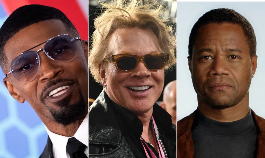 Jamie Foxx, Axl Rose e Cuba Gooding Jr. 