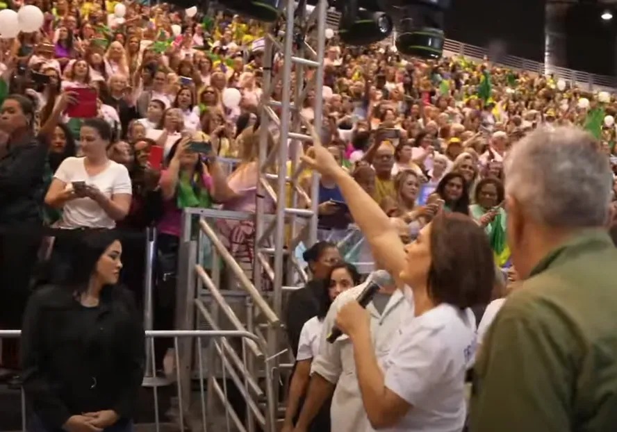 Michelle Bolsonaro em evento do PL Mulher