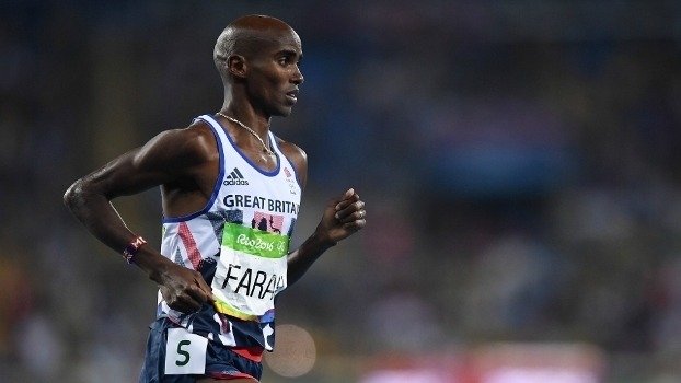 Atleta britânico Mo Farah, cujo verdadeiro nome é Hussein Abdi Kahin