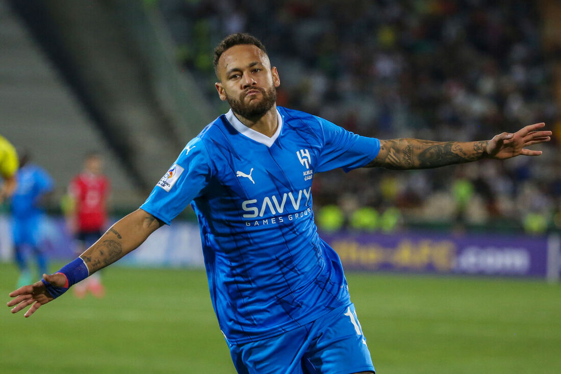 Neymar atuando pelo Al Hilal