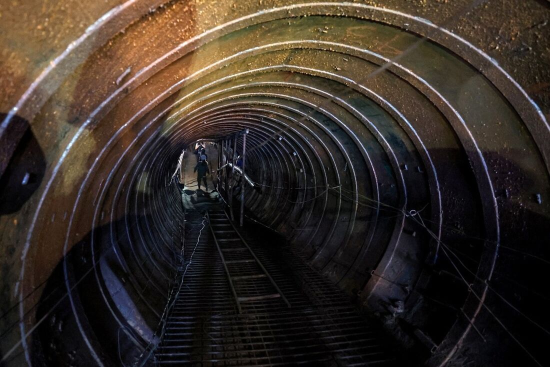 Túnel na Faixa de Gaza descoberto pelo Exército israelense