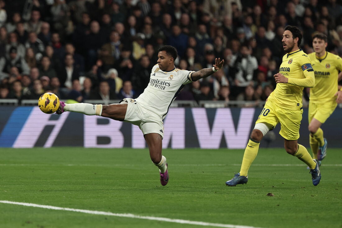 Rodrygo marcou o segundo gol da goleada ro Real Madrid sobre o Villareal