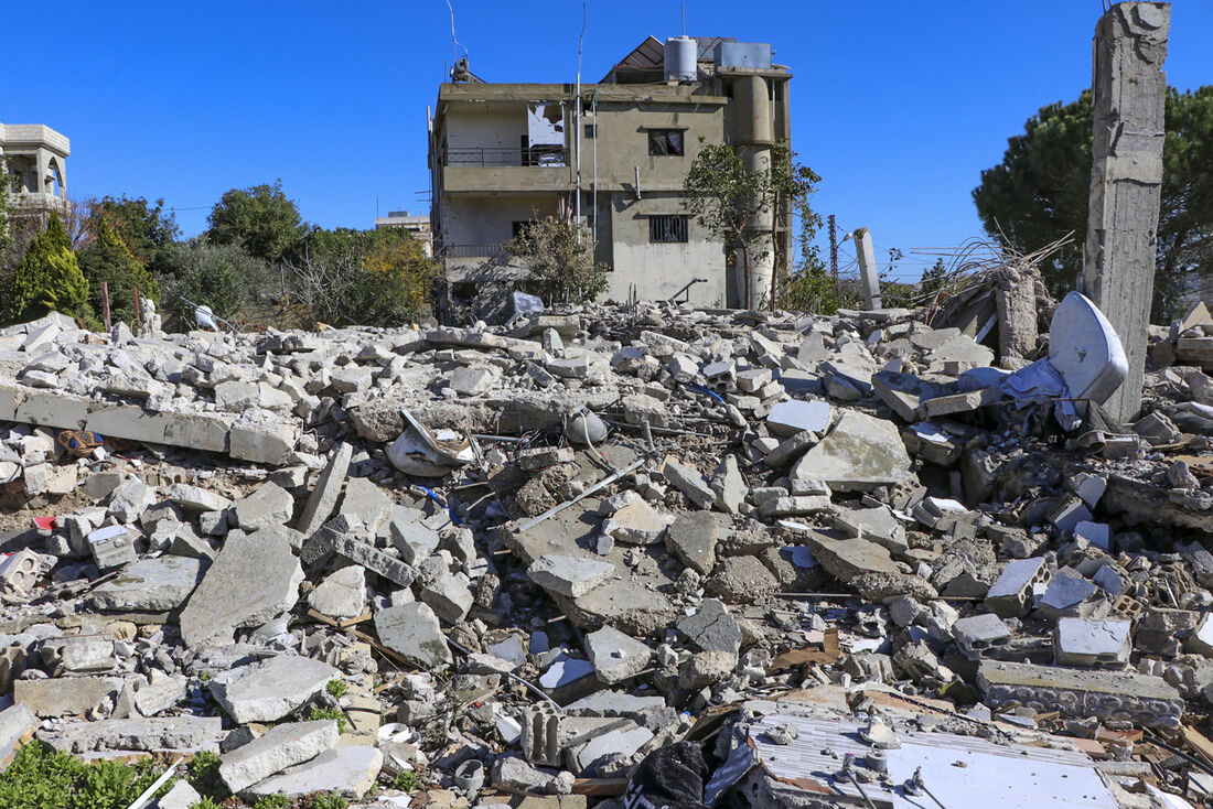 Foto tirada na vila de Meiss El-Jabbal, no sul do Líbano, perto da fronteira com Israel