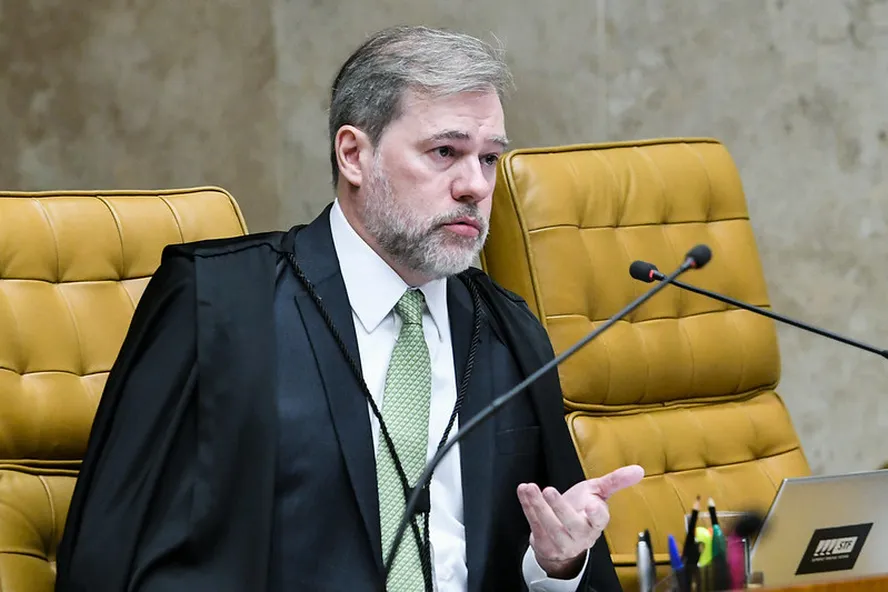 O ministro Dias Toffoli, durante sessão do STF 