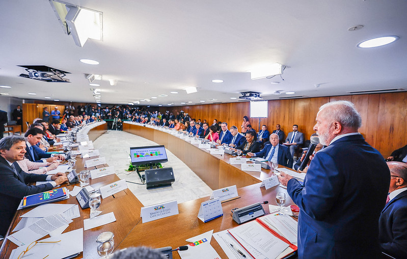 Presidente da República, Luiz Inácio Lula da Silva, durante reunião Ministerial