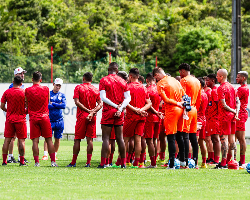 Elenco do Náutico em treinamento na pré-temporada 