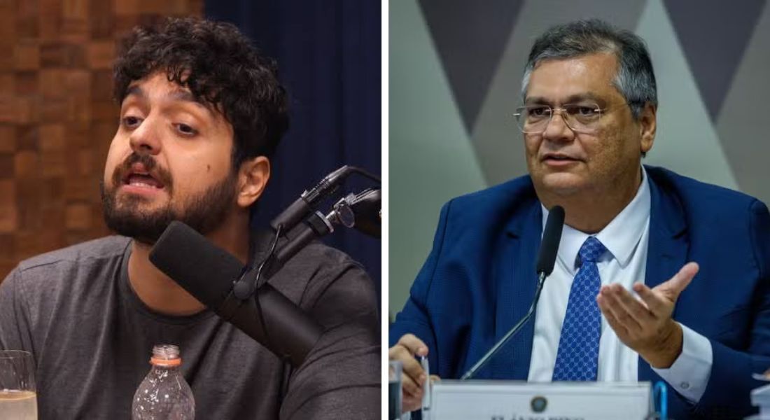 O podcaster Monark e o ministro escolhido para o STF Flávio Dino 
