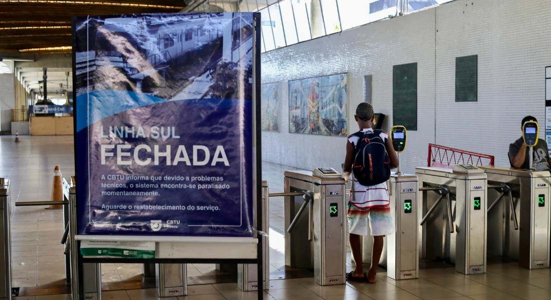 Linha Sul do Metrô interditada 