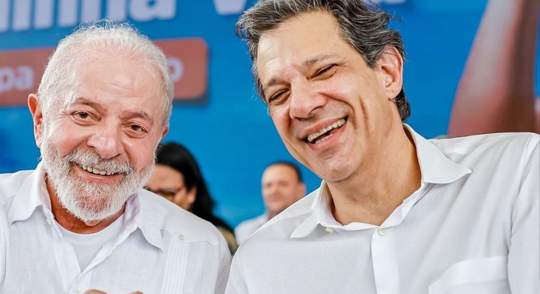 Lula e o ministro Fernando Haddad