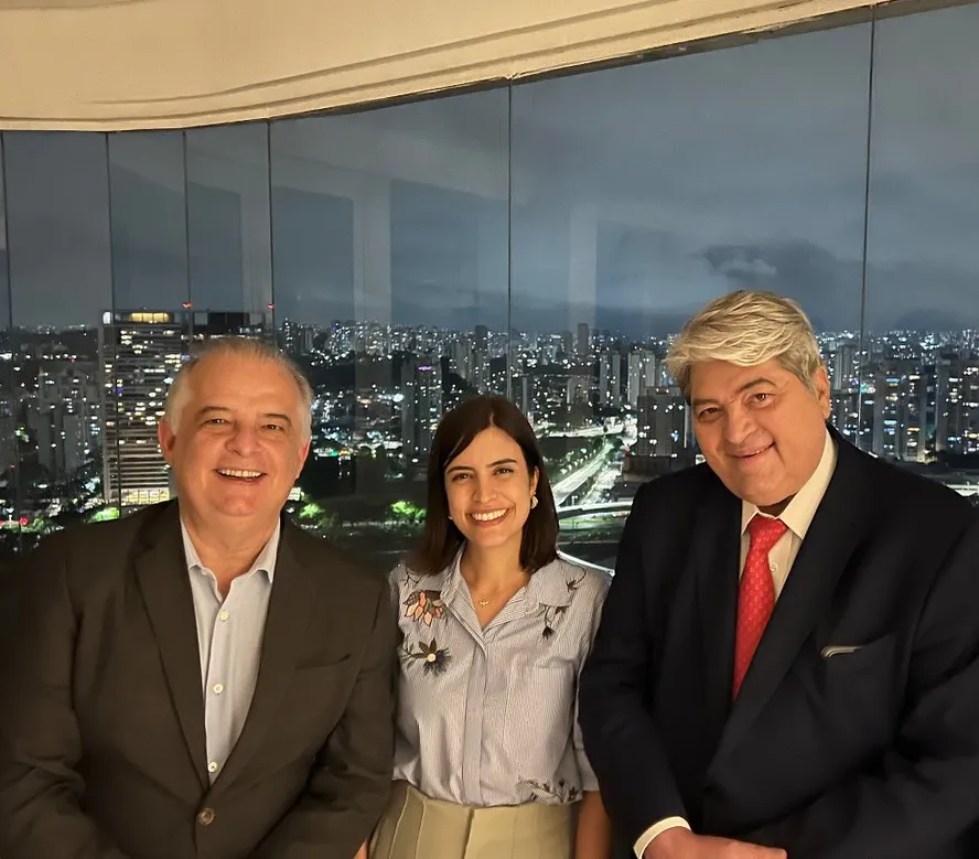 Márcio França com Tabata Amaral e Datena 