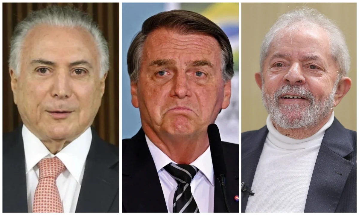 Ex-presidentes Temer e Bolsonaro, e o presidente Lula