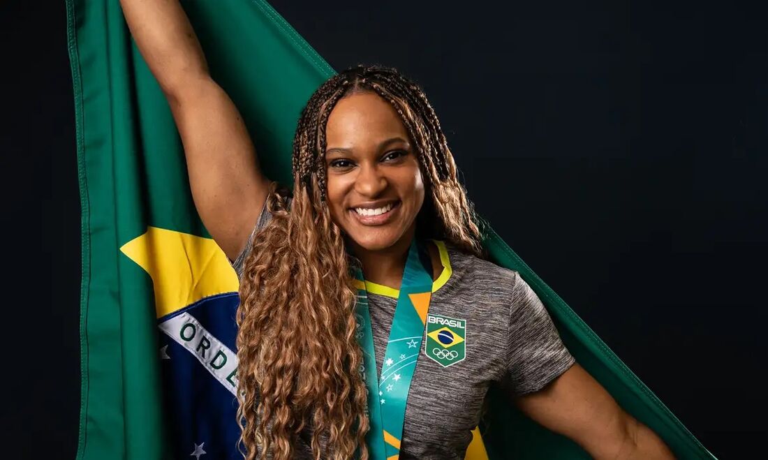 Rebeca Andrade, uma das estrelas brasileiras dos Jogos de Paris 2024