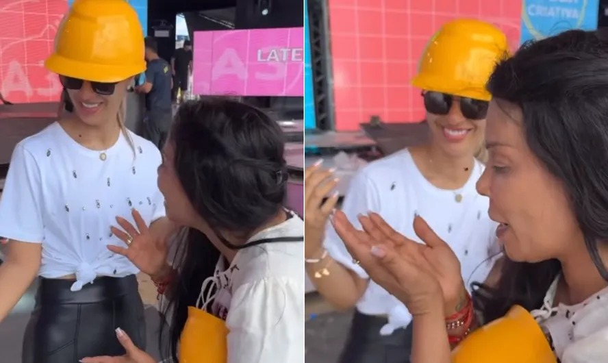 O'hara Havick e Silvânia Aquino se emocionam com presença de abelha em ensaio do Calcinha Preta 