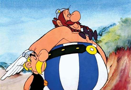 Um desenho original do ilustrador francês Albert Uderzo, que mostra o herói Asterix e datado de 1963, será leiloado no domingo