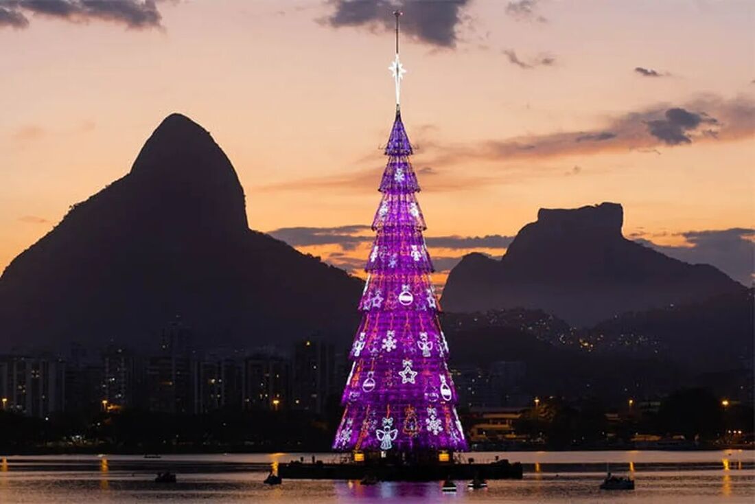 Clima mágico do Natal toma conta do Complexo Lagoon, na Zona Sul do Rio