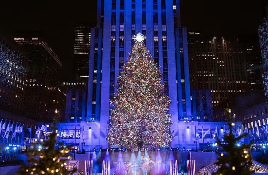 Árvore de Natal em Nova York: cidade é uma das consideradas mais vulneráveis à falta de energia devido a extremos climáticos