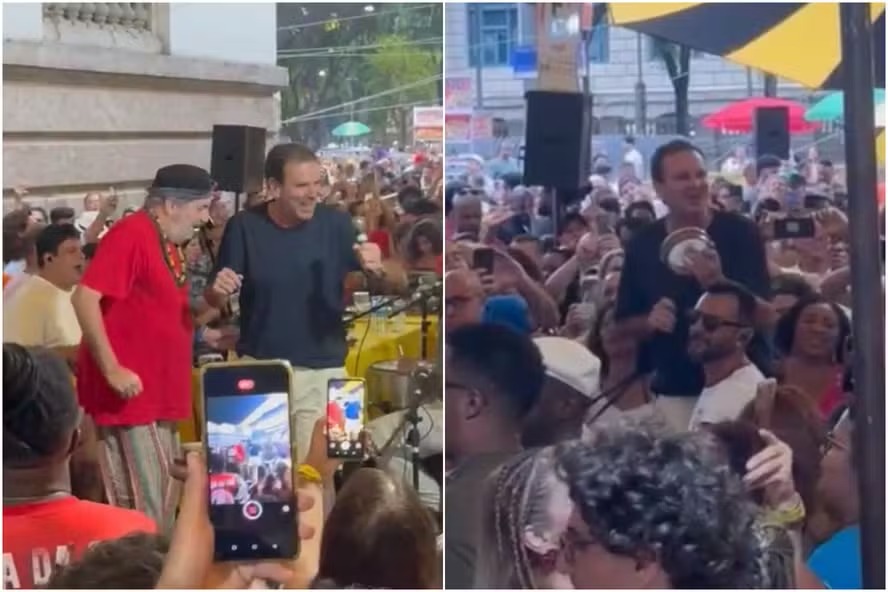 Eduardo Paes curte roda de samba em bar às vésperas do réveillon